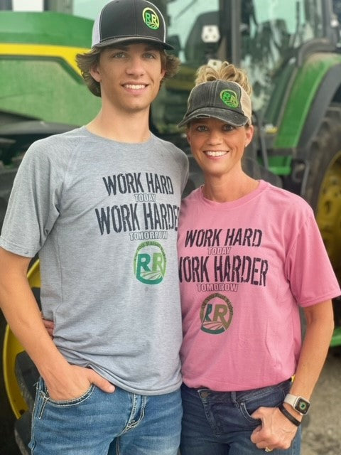 Work Hard/Work Harder T-Shirt (pink) Big & Tall