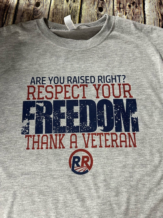 FREEDOM-Thank A Veteran T-Shirt (grey)