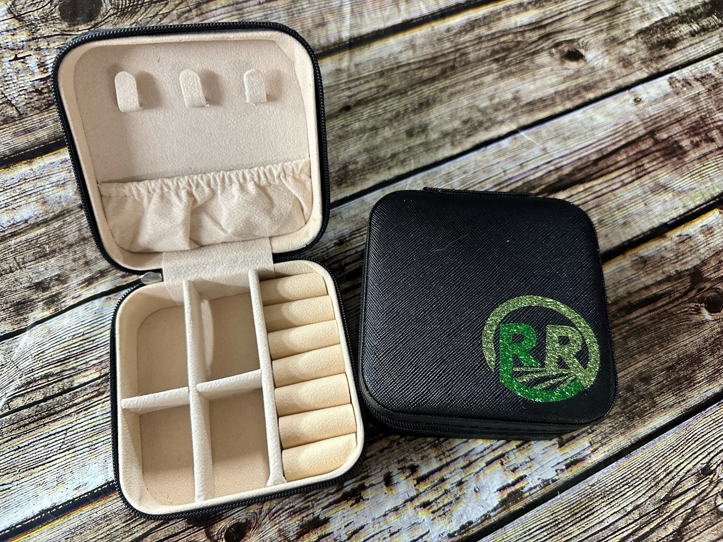 Glittered RR Logo Travel Jewelry Box