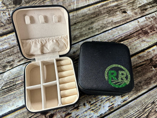 Glittered RR Logo Travel Jewelry Box